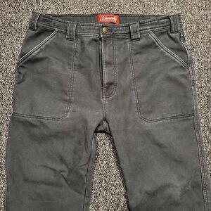 Coleman Workwear Carpenter Pants Men’s 36x30 Black Canvas Lined Utility